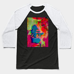 Rainbow Glitch Abstract v2 Baseball T-Shirt